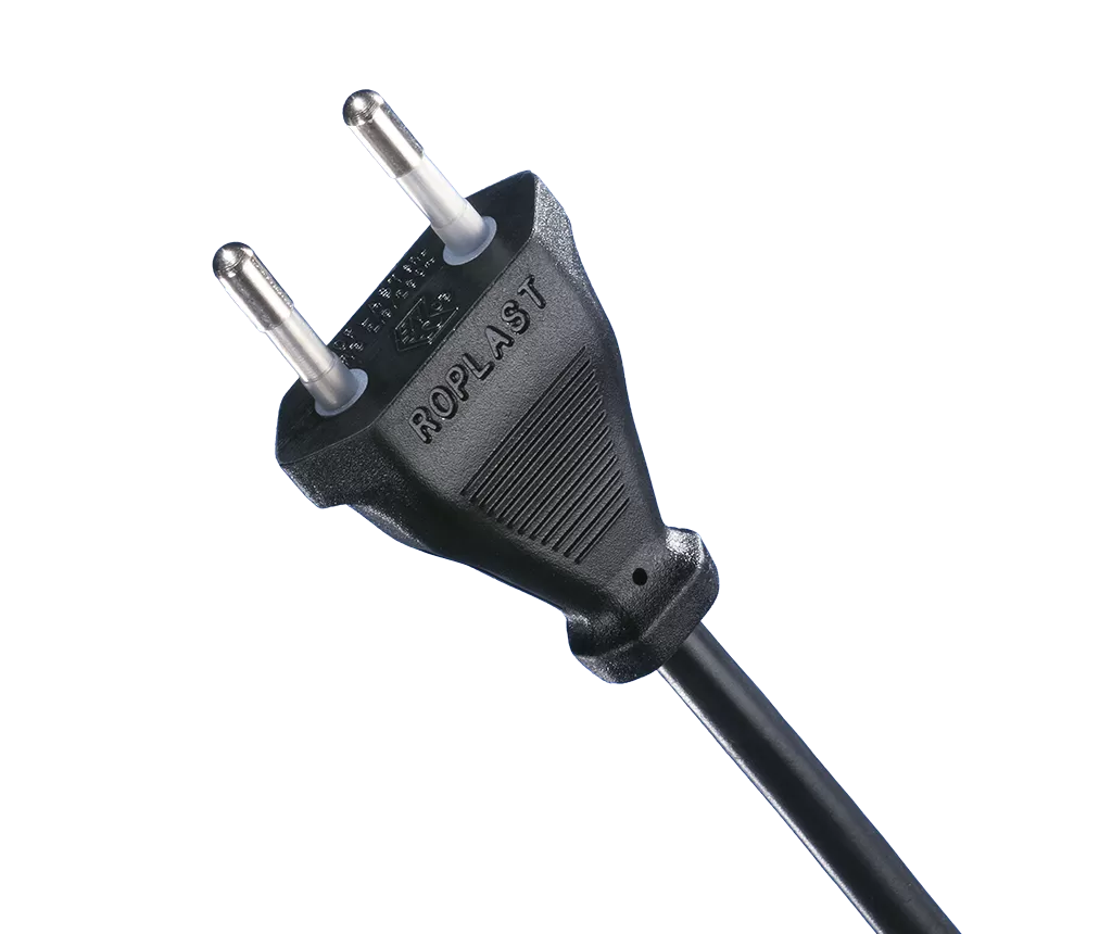 Zweipoliger europäischer Stecker R3: Kabel mit Stecker: Europäischer Markt  von Salcavi Industries.