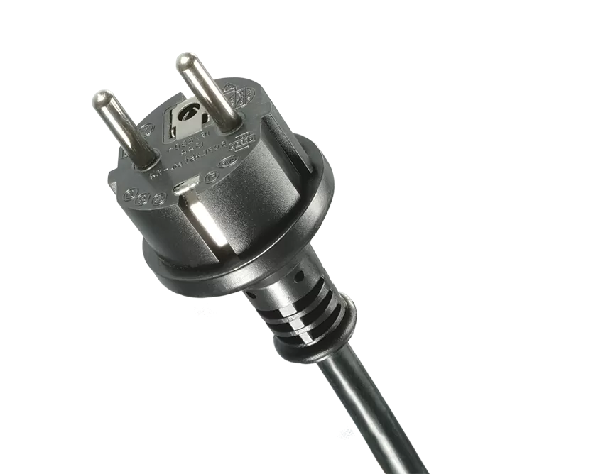 Plugs : European Market: Splash-Proof Schuko Plug with Double Earthing Contacts R4A