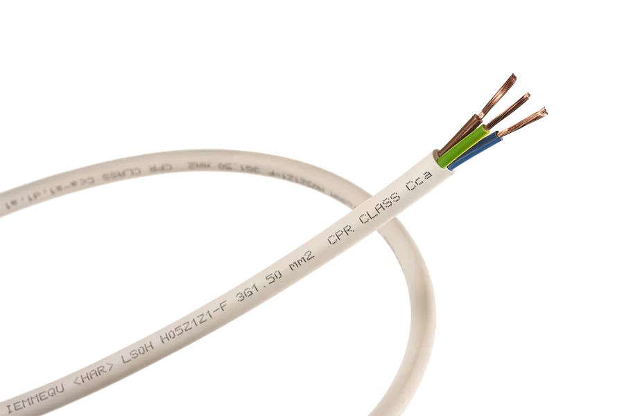 Cables IMQ-HAR libres de halógenos: H05Z1Z1-F CPR CLASS Cca-s1a,d1,a1